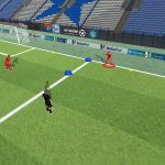 Ejercicio de apoyo lateral en bosu, desplazamiento y blocajes​