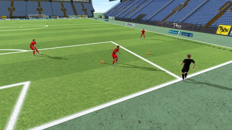 Ejercicio de caídas laterales en triángulo con chaleco lastrado