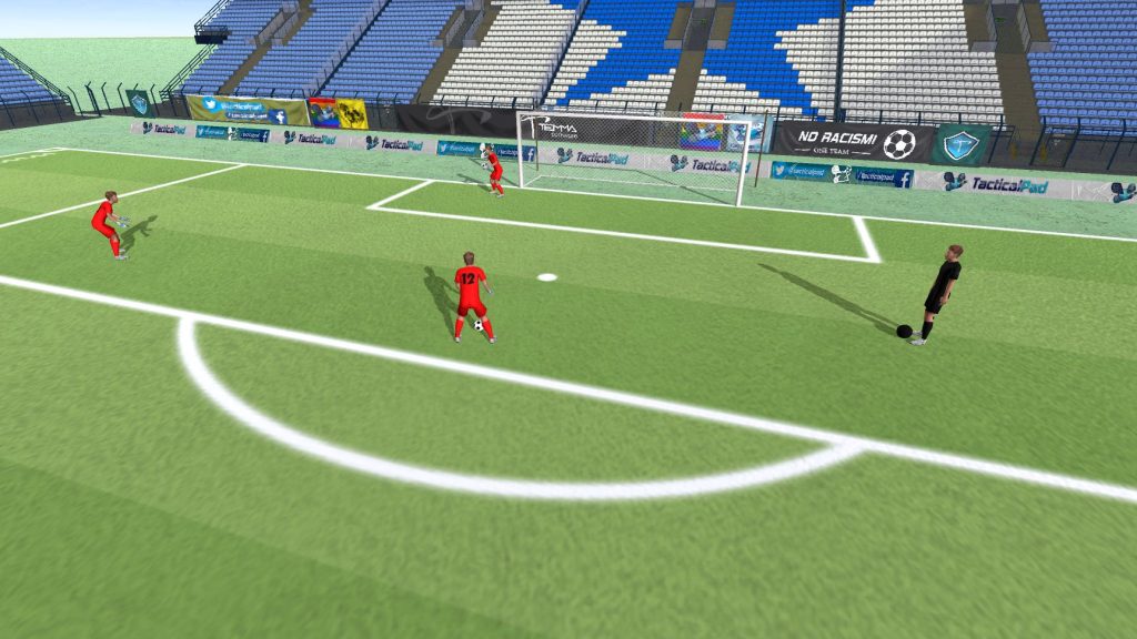 Ejercicio de potencia, salida frontal y respuesta con caída lateral