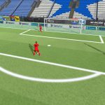 Ejercicio de potencia, salida frontal y respuesta con caída lateral