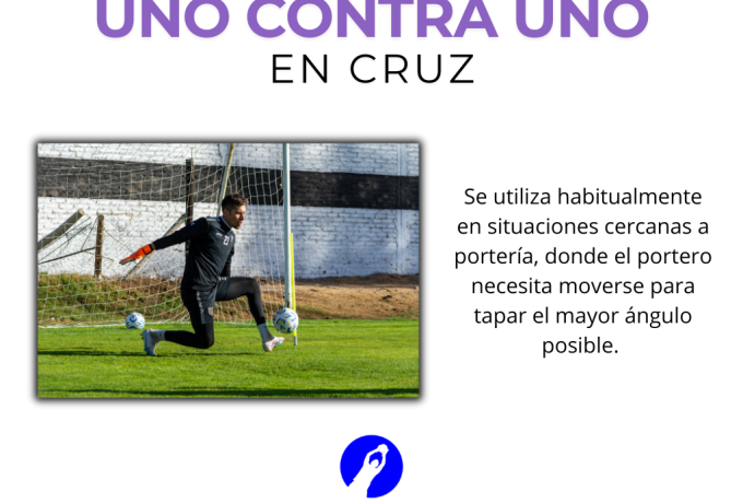 El uno contra uno en el portero de futbol